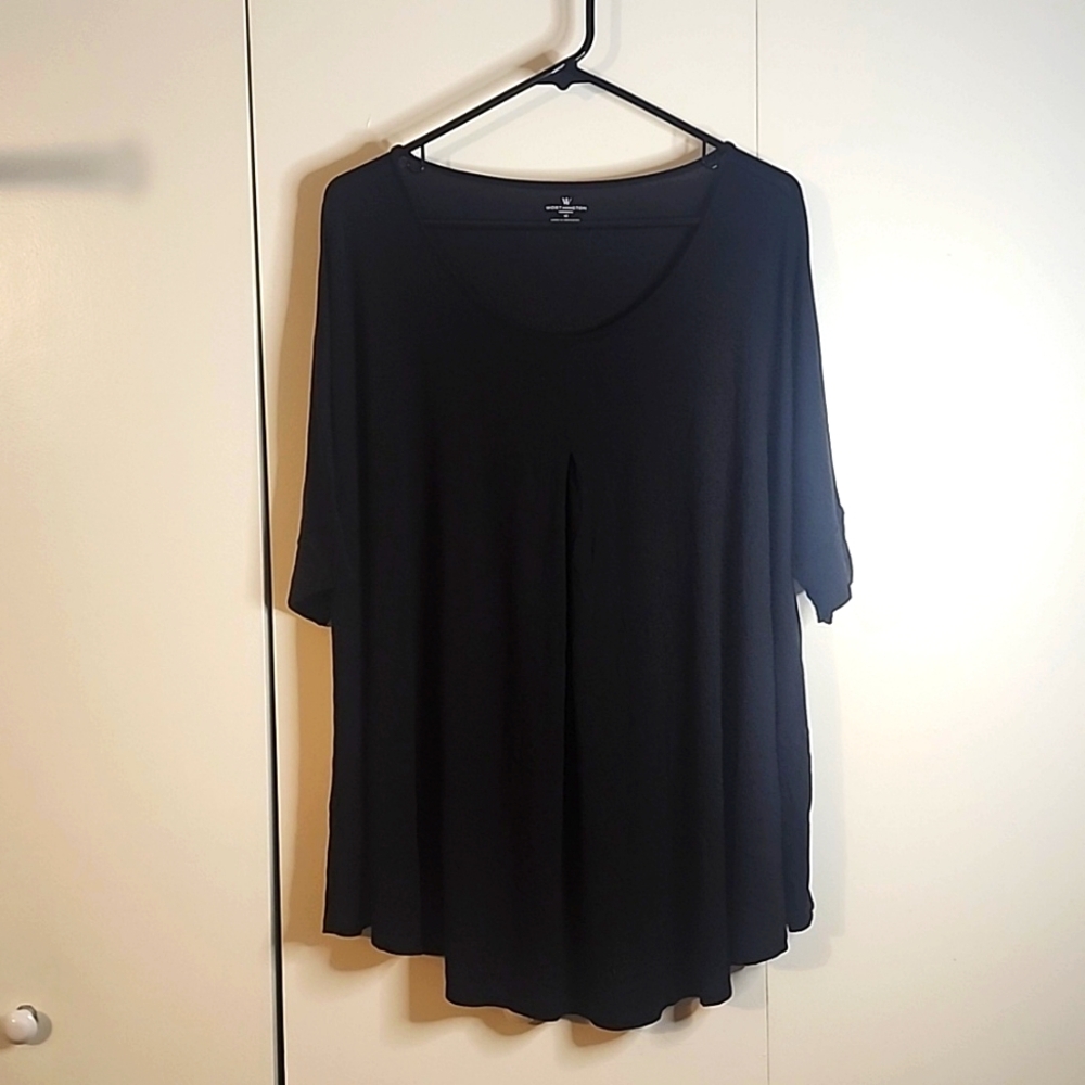 Worthington black flowy top Size 1X